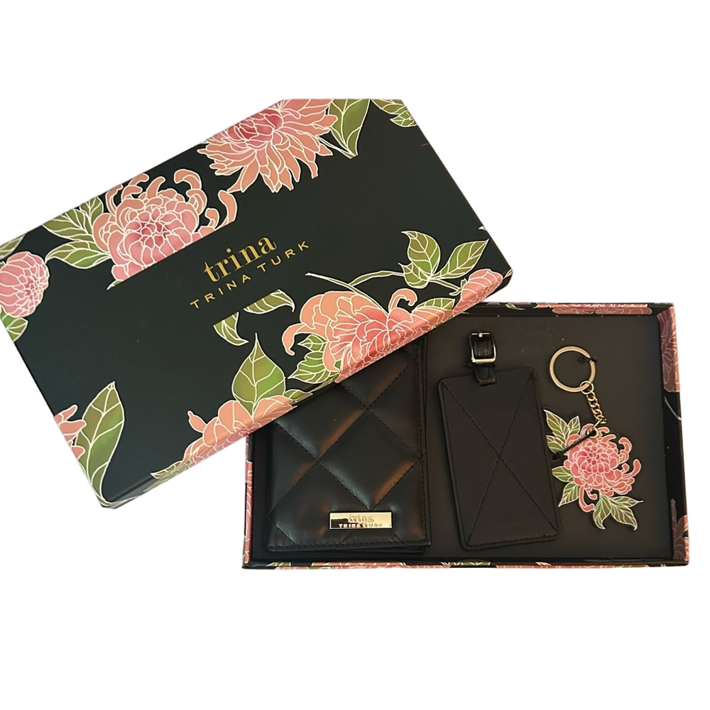 Trina Turk Cardholder, Luggage Tag and Keychain Box Set